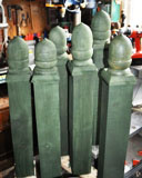 Posts with acorn finials