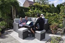 Garden seating area