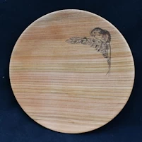 Pyrographed platter