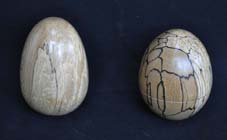 Handmade wooden eggs