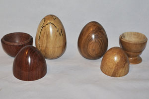 Wooden eggs