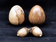Wooden hollow eggs