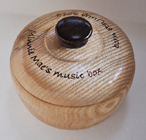 Hand made wooden music box