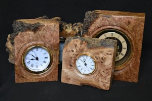 Hand made burr clocks