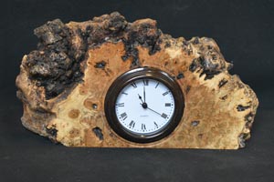 Hand made burr oak clock
