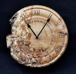 Handmade wooden wall clock