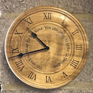 Handmade wooden wall clock