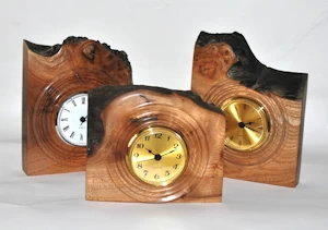 Burr elm clocks