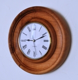 Oak burr wall clock