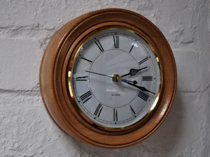 Wall clock in oak