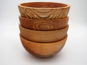 Hand made wooden salad bowls