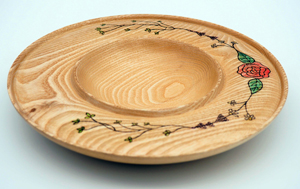 Coloured pyrography