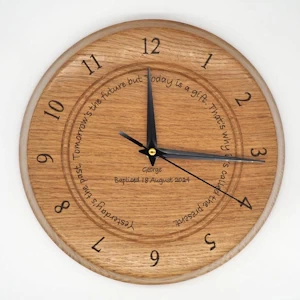 Wall clock in oak