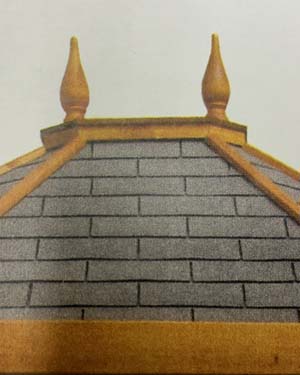 handmade wooden roof finials
