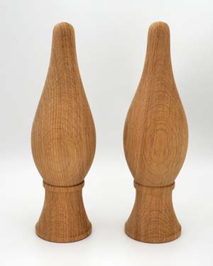 handmade wooden roof finials