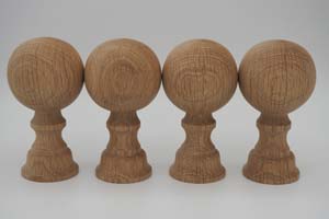 Hand made bespoke newel caps