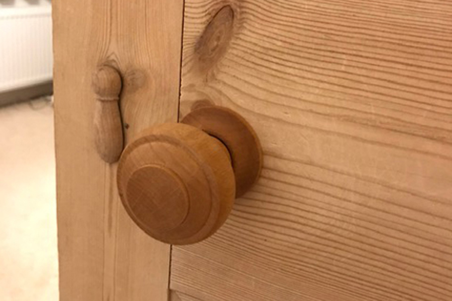 Beech doorknob