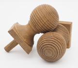 Wooden bench finials