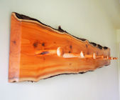 Rustic wooden coat rack