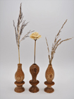 Wooden bud vases