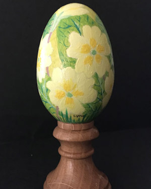 Hand made wooden eggs