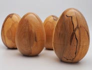 handmade wooden eggs