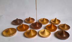 Hand made wooden incense burners