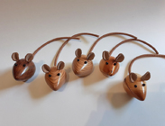 Hand crafted wooden mice