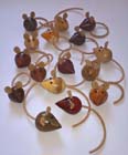 Hand made wooden mice