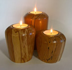 Tea light holders in wood