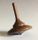 Hand turned wooden spinning top