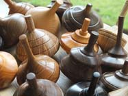 Wooden spinning tops