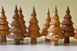 Ornamental wooden trees