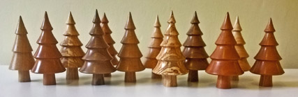 Handmade wooden trees