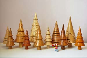 Ornamental wooden trees