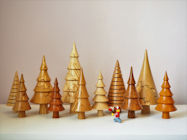 Hand crafted wooden trees
