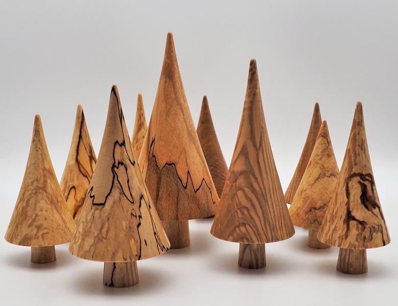 Handmade wooden trees