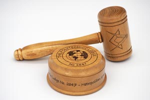 Gavel and block