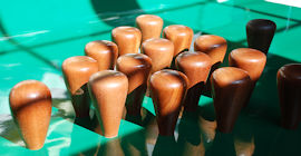 handmade wooden gearstick knobs