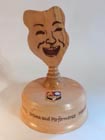 Hand crafted drama trophy in wood