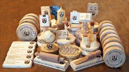 Handmade wooden school trophies