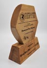 Handmade wooden trophy