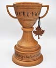 Hand made wooden sports cup