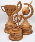 Hand made bespoke trophies in wood
