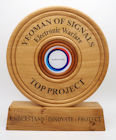 Bespoke handmade wooden trophy