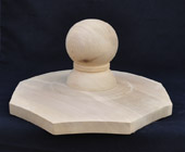 summerhouse finial in cedar
