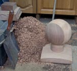 mahogany summerhouse finial