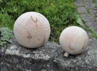 Large globe finials