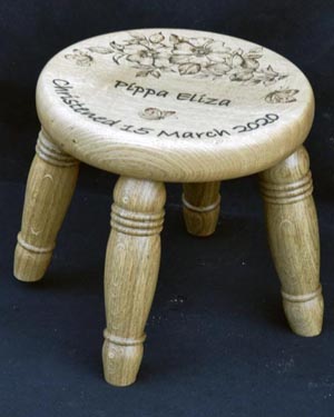 Child's christening stool