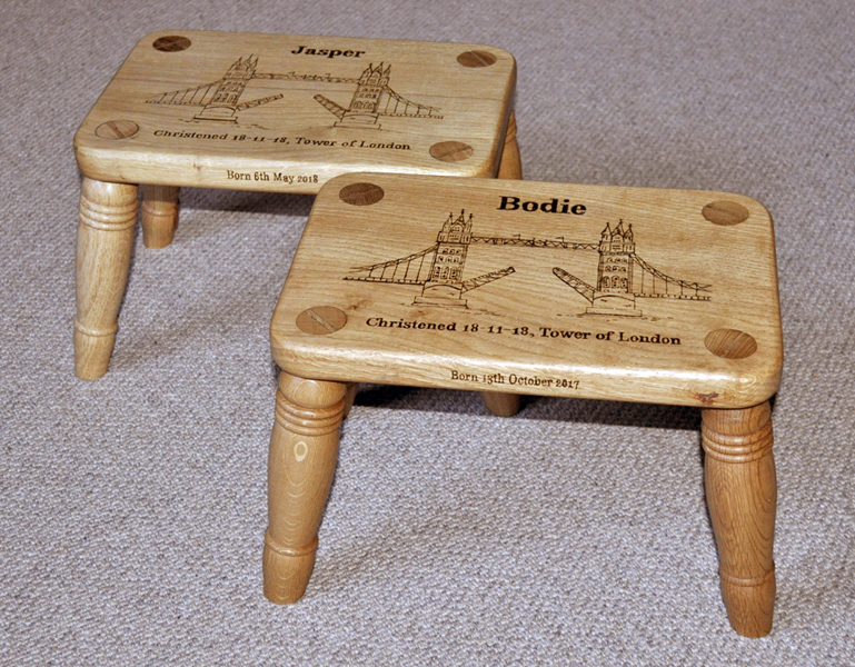 Oak child's stool
